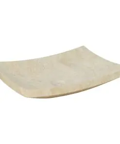 vidaXL Sink 50x35x12 cm Marble Cream