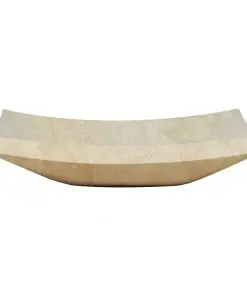 vidaXL Sink 50x35x12 cm Marble Cream