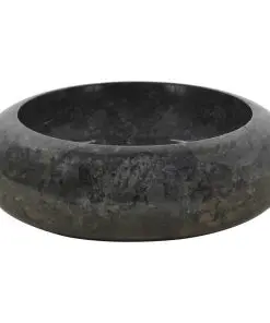 vidaXL Sink 40×12 cm Marble Black