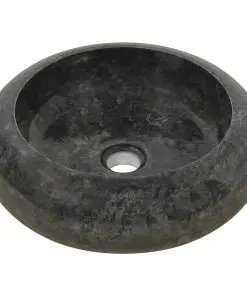 vidaXL Sink 40×12 cm Marble Black