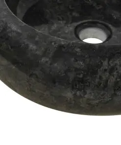 vidaXL Sink 40×12 cm Marble Black