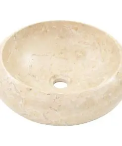 vidaXL Sink 40×12 cm Marble Cream