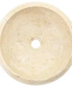 vidaXL Sink 40×12 cm Marble Cream