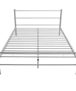 vidaXL Bed Frame Grey Metal Double Size
