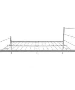 vidaXL Bed Frame Grey Metal Double Size