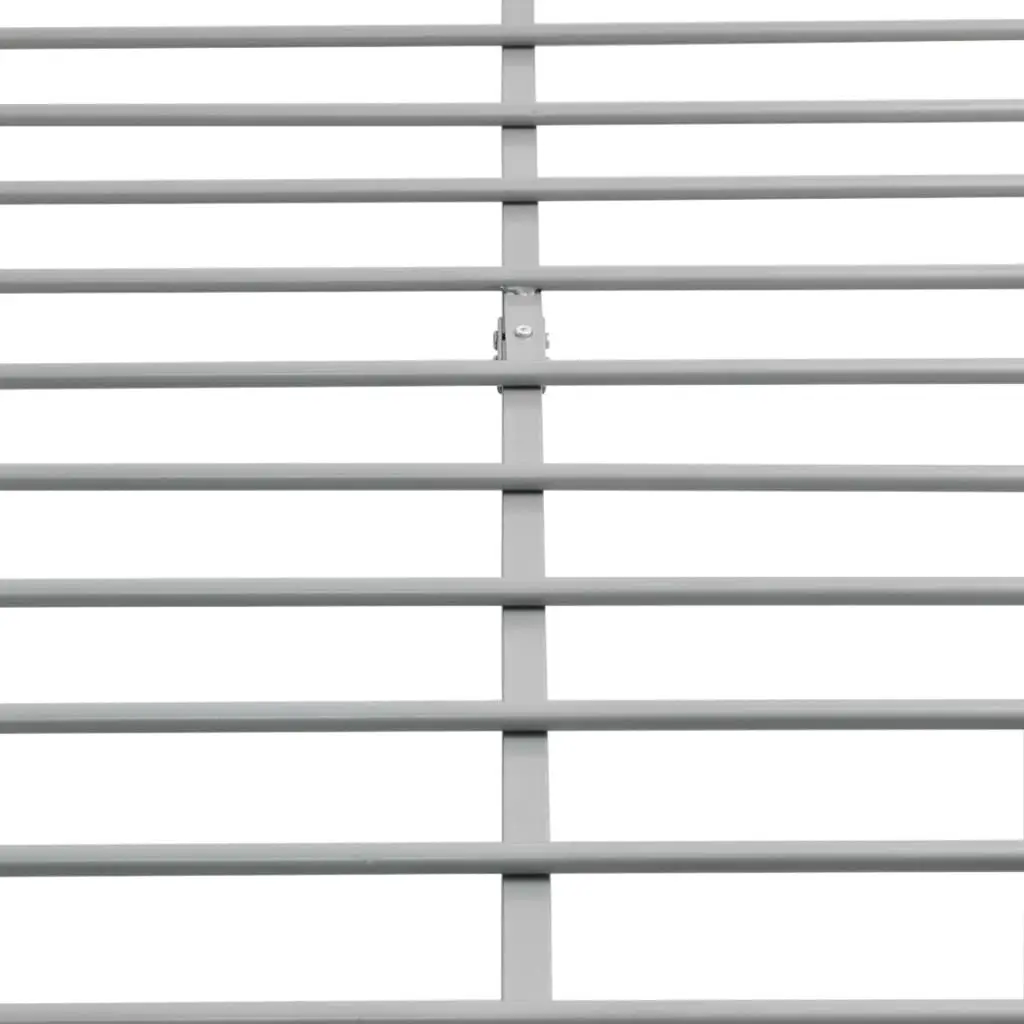 vidaXL Bed Frame Grey Metal Queen Size