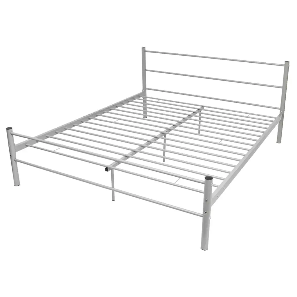 vidaXL Bed Frame Grey Metal King Size