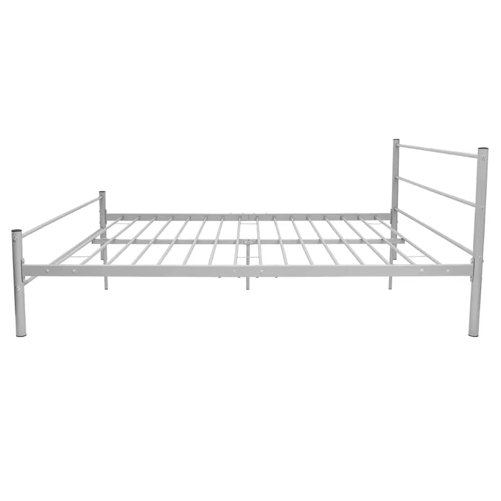 vidaXL Bed Frame Grey Metal King Size