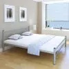 vidaXL Bed Frame Grey Metal King Size