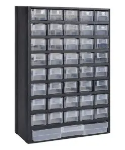 vidaXL 41-Drawer Storage Cabinet Tool Box 2 pcs Plastic