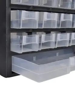 vidaXL 41-Drawer Storage Cabinet Tool Box 2 pcs Plastic