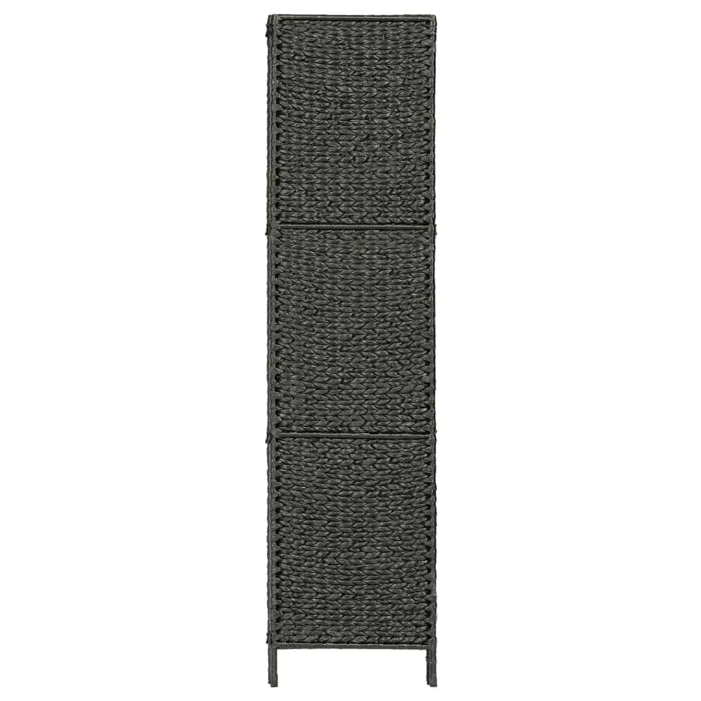 vidaXL 3-Panel Room Divider Black 116×160 cm Water Hyacinth