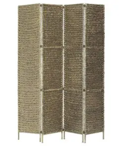 vidaXL 4-Panel Room Divider Brown 154×160 cm Water Hyacinth