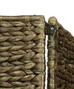 vidaXL 4-Panel Room Divider Brown 154×160 cm Water Hyacinth