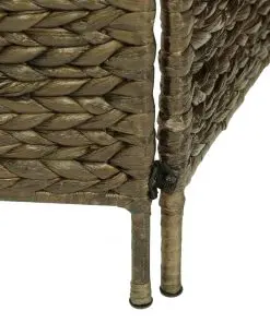 vidaXL 4-Panel Room Divider Brown 154×160 cm Water Hyacinth