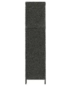 vidaXL 4-Panel Room Divider Black 154×160 cm Water Hyacinth
