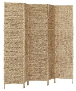 vidaXL 5-Panel Room Divider 193×160 cm Water Hyacinth