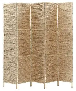 vidaXL 5-Panel Room Divider 193×160 cm Water Hyacinth