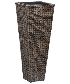 vidaXL Garden Planters 3 pcs Water Hyacinth Dark Brown