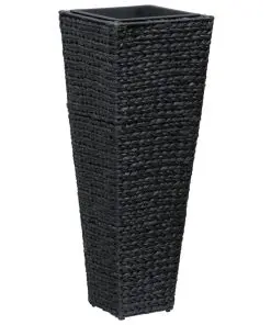 vidaXL Garden Planters 3 pcs Water Hyacinth Black