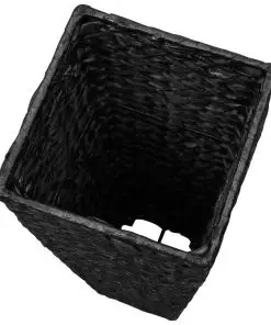 vidaXL Garden Planters 3 pcs Water Hyacinth Black