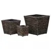 vidaXL Garden Raised Beds 3 pcs Water Hyacinth Brown vidaXL Garden Raised Beds 3 pcs Water Hyacinth Brown