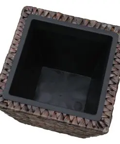 vidaXL Garden Planters 3 pcs Water Hyacinth Brown