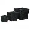 vidaXL Garden Raised Beds 3 pcs Water Hyacinth Black vidaXL Garden Raised Beds 3 pcs Water Hyacinth Black