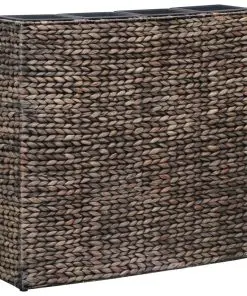 vidaXL Garden Raised Bed with 4 Pots Water Hyacinth Brown