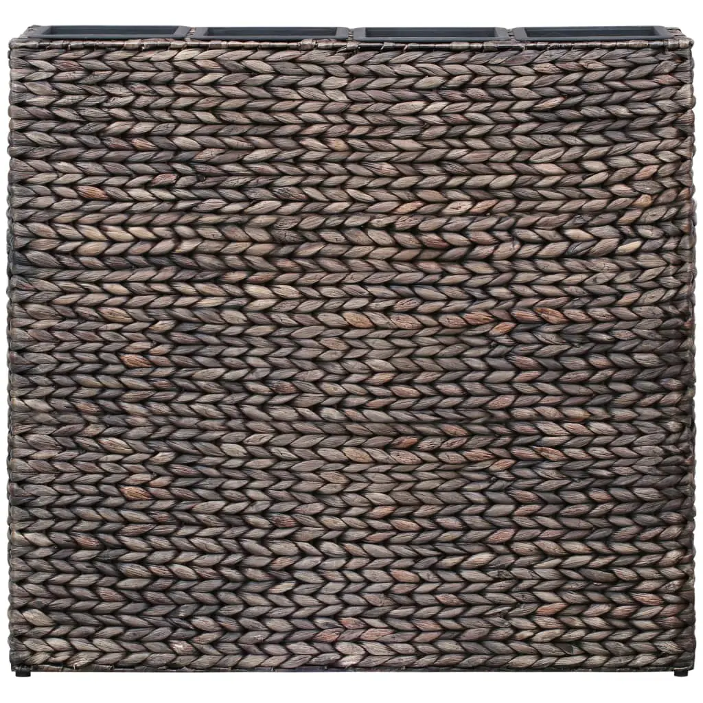 vidaXL Garden Planter with 4 Pots Water Hyacinth Brown