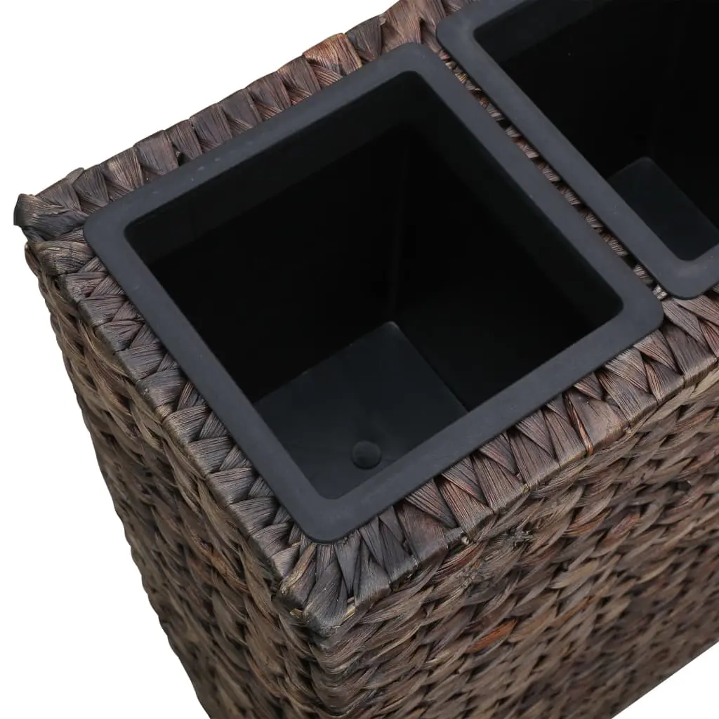 vidaXL Garden Planter with 4 Pots Water Hyacinth Brown