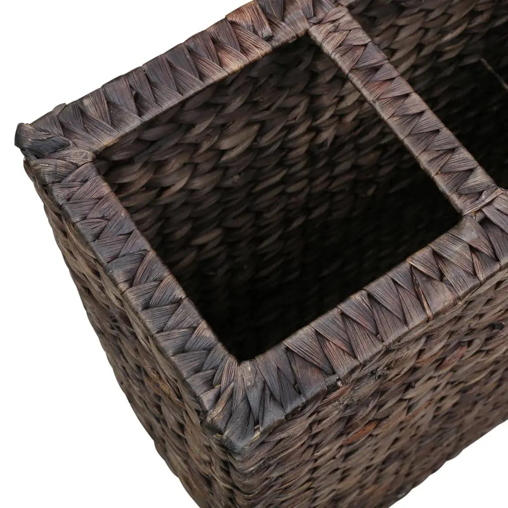 vidaXL Garden Planter with 4 Pots Water Hyacinth Brown