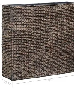 vidaXL Garden Planter with 4 Pots Water Hyacinth Brown