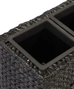 vidaXL Garden Planter with 4 Pots Water Hyacinth Black