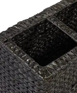 vidaXL Garden Planter with 4 Pots Water Hyacinth Black