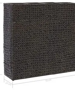 vidaXL Garden Planter with 4 Pots Water Hyacinth Black