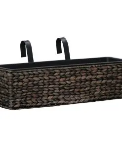 vidaXL Garden Planters 2 pcs Water Hyacinth Brown