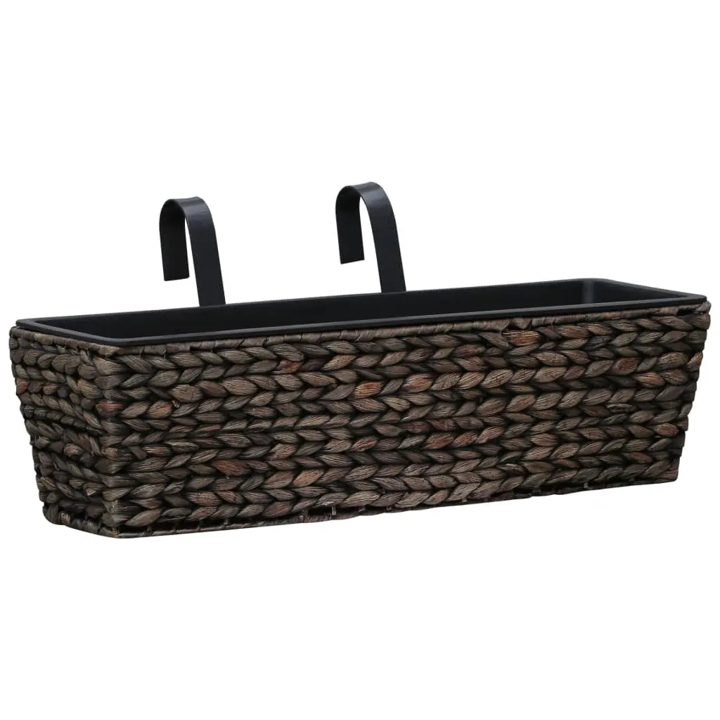 vidaXL Garden Planters 2 pcs Water Hyacinth Brown