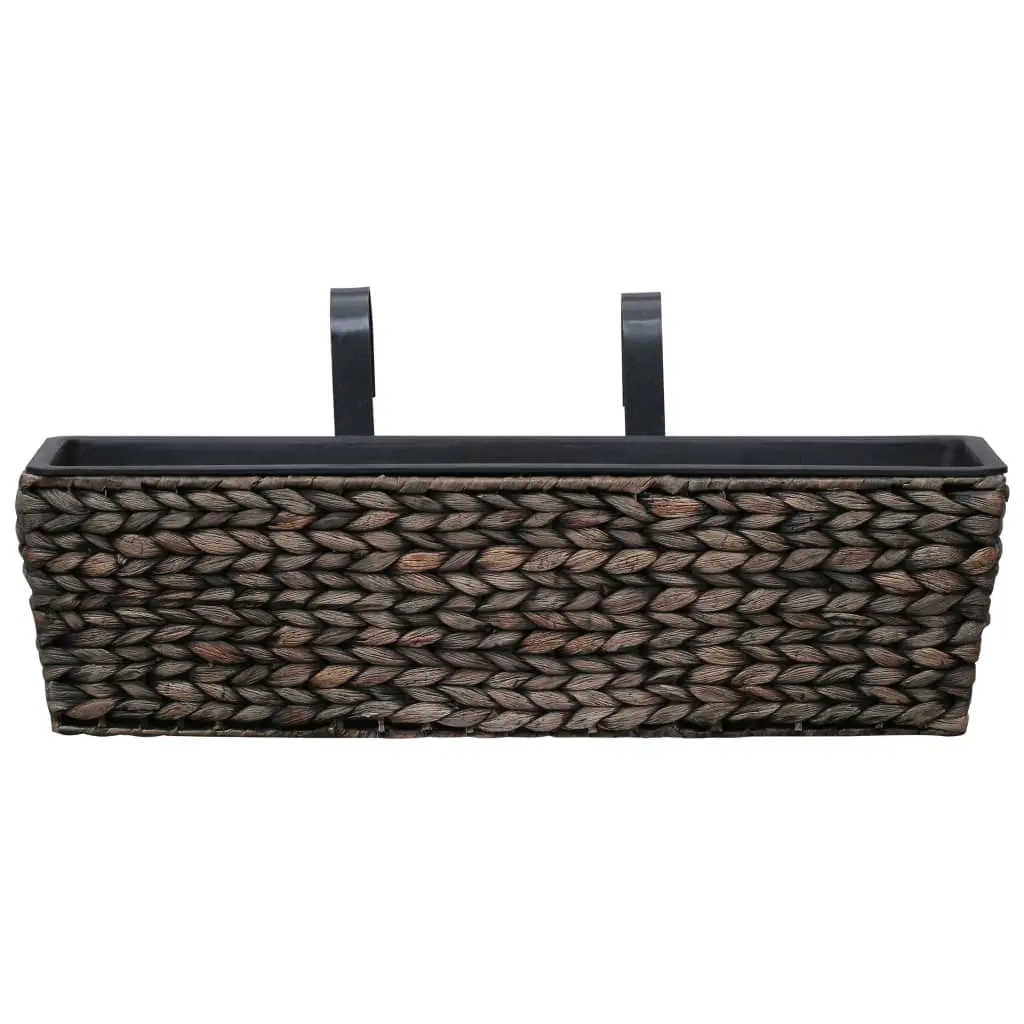 vidaXL Garden Planters 2 pcs Water Hyacinth Brown