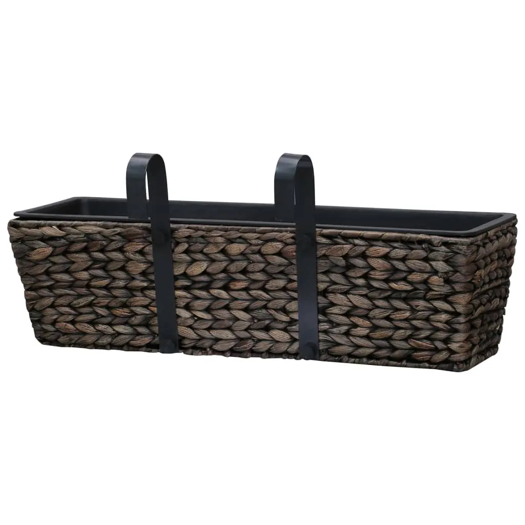 vidaXL Garden Planters 2 pcs Water Hyacinth Brown