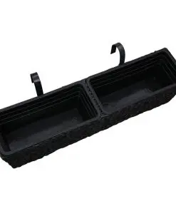 vidaXL Garden Planters 2 pcs Water Hyacinth Black