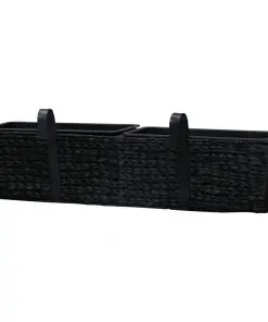 vidaXL Garden Planters 2 pcs Water Hyacinth Black