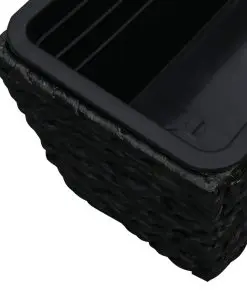 vidaXL Garden Planters 2 pcs Water Hyacinth Black