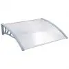 vidaXL Door Canopy Grey 120×100 cm PC vidaXL Door Canopy Grey 120×100 cm PC