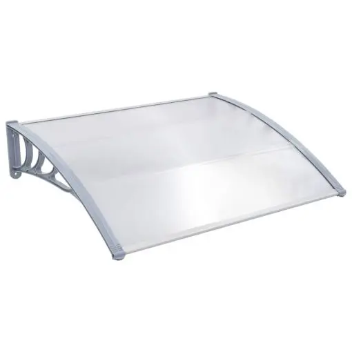 vidaXL Door Canopy Grey 120×100 cm PC