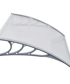 vidaXL Door Canopy Grey 120×100 cm PC