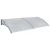 vidaXL Door Canopy Grey 200×100 cm PC vidaXL Door Canopy Grey 200×100 cm PC