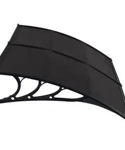 vidaXL Door Canopy Black 300×100 cm PC