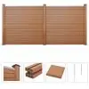 vidaXL WPC Fence Set 2 Square 357x187cm Brown vidaXL WPC Fence Set 2 Square 357x187cm Brown