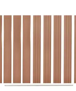 vidaXL WPC Fence Set 3 Square 531x187cm Brown
